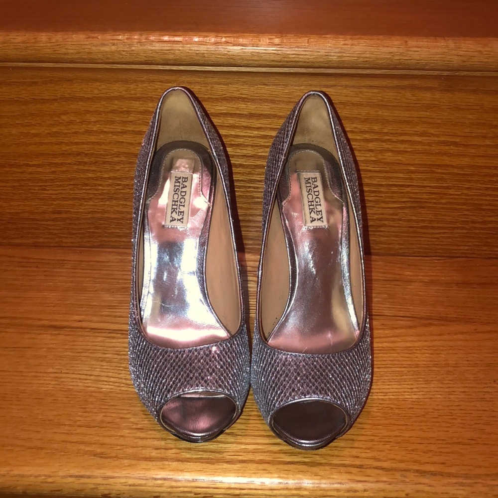 Badgley Mischka Peep Toe High Heels